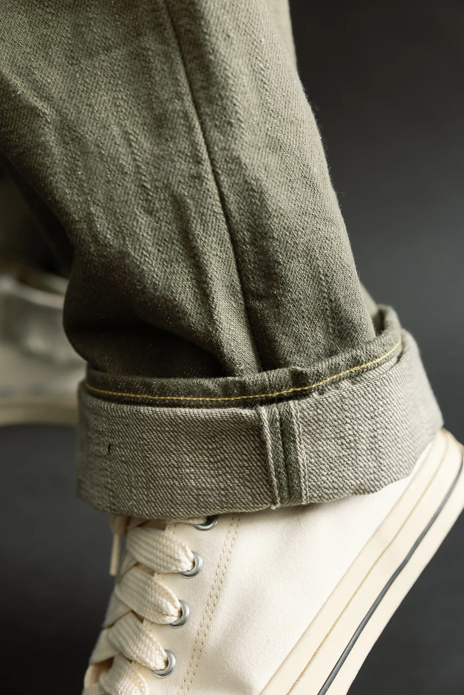 266-OLD18 - 18oz "Olive Denim" Selvedge Jeans - Relax Straight - Image 20