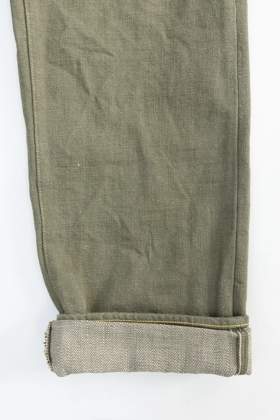 266-OLD18 - 18oz "Olive Denim" Selvedge Jeans - Relax Straight - Image 5