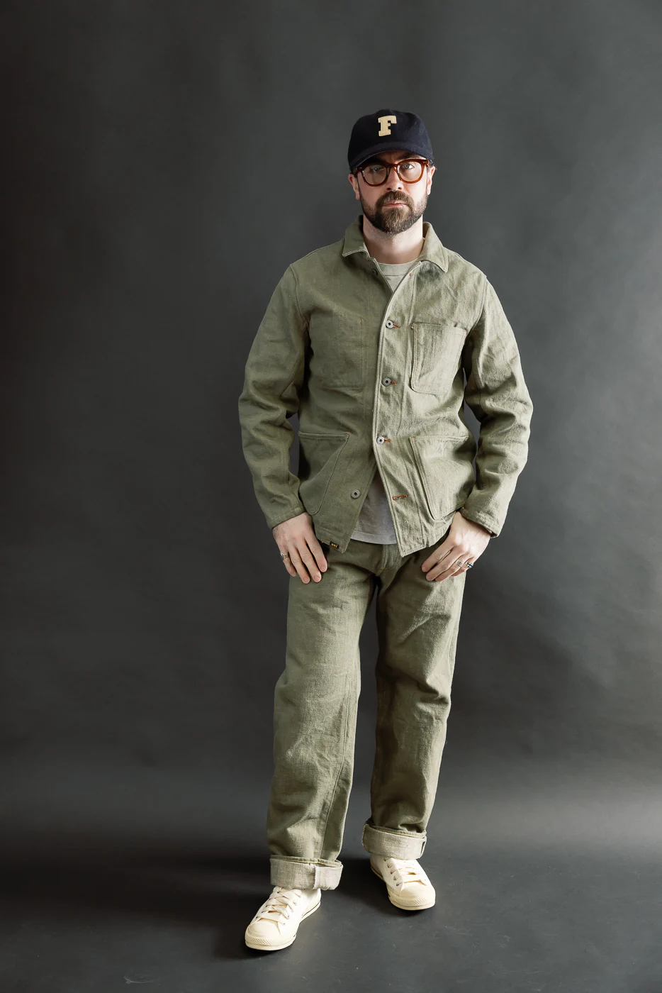 266-OLD18 - 18oz "Olive Denim" Selvedge Jeans - Relax Straight - Image 7