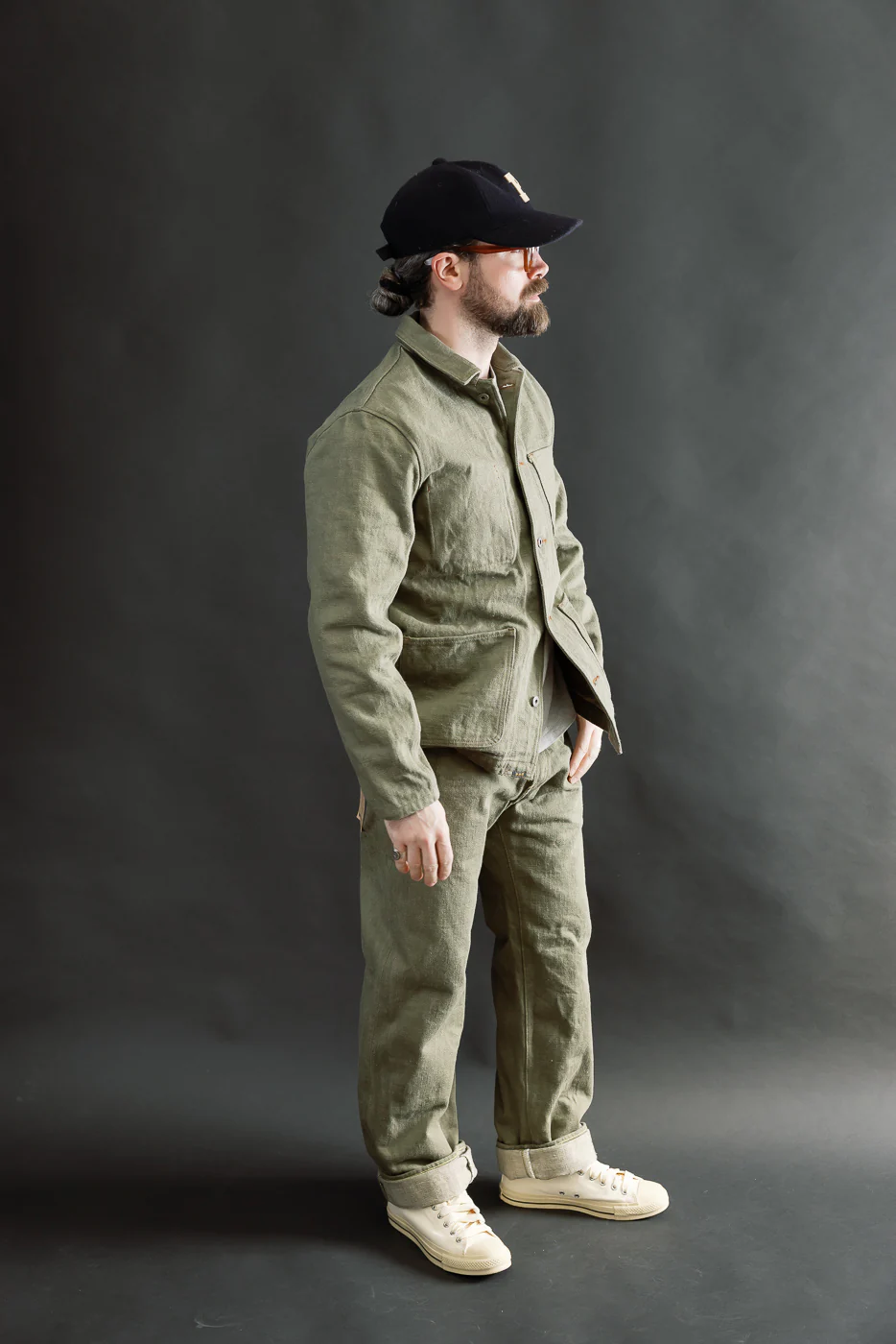 266-OLD18 - 18oz "Olive Denim" Selvedge Jeans - Relax Straight - Image 8