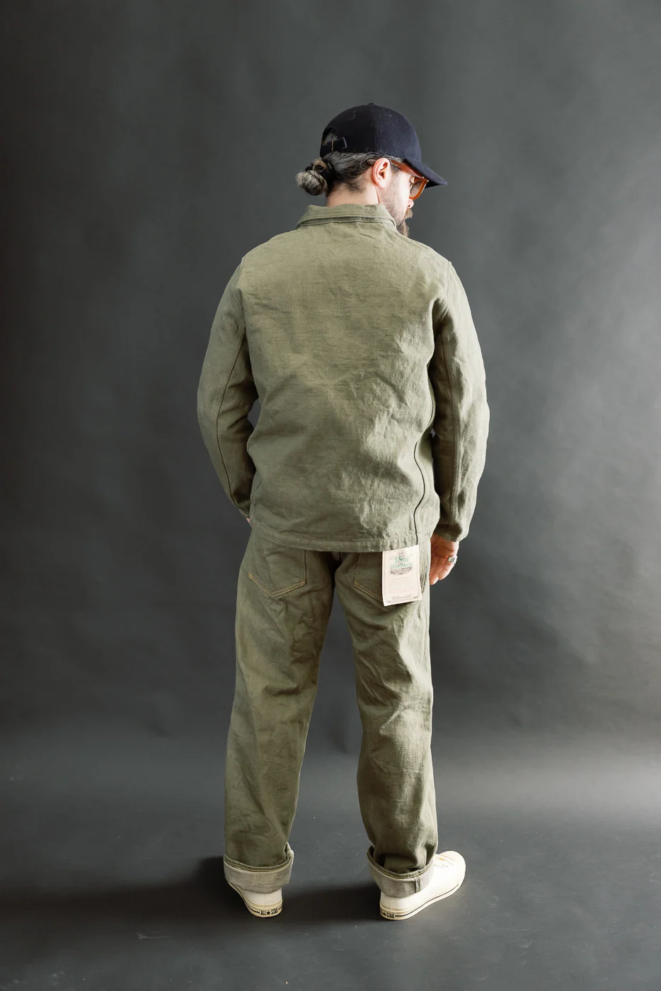266-OLD18 - 18oz "Olive Denim" Selvedge Jeans - Relax Straight - Image 9