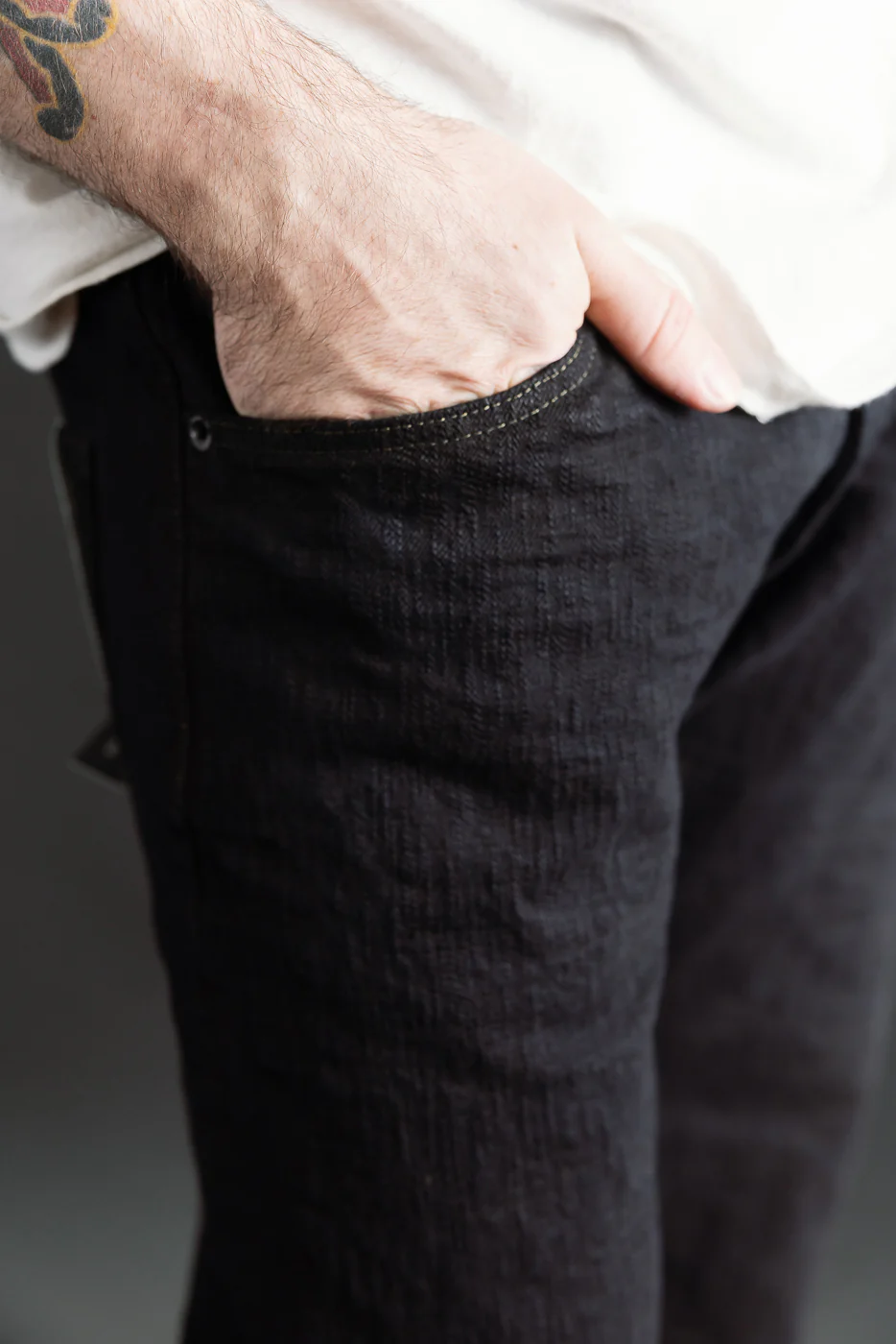 277BUM-KR - 17oz Bumpy Denim Kuro - Just Right Straight - Image 17