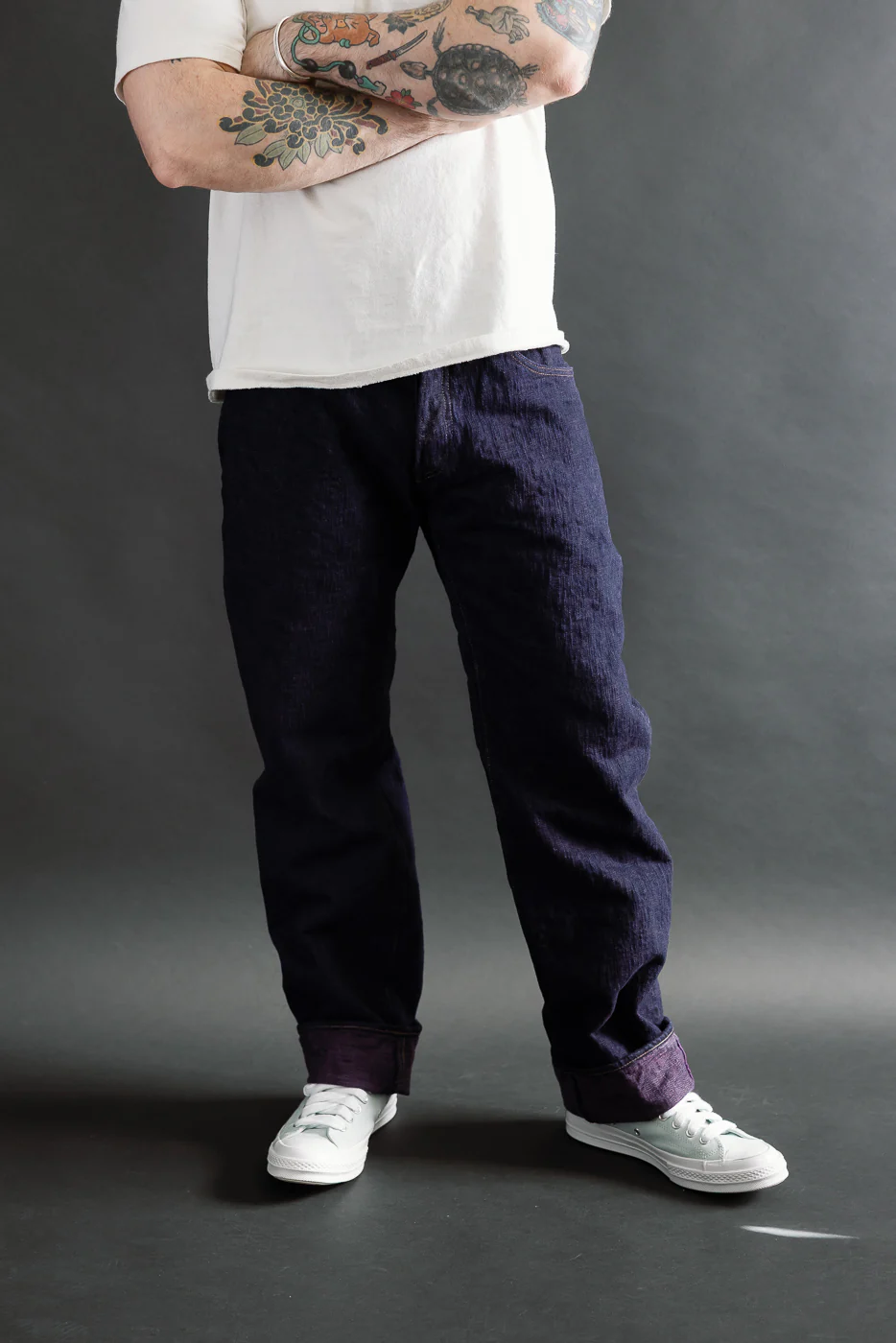 277BUM-MU - 17oz Bumpy Denim Murasaki - Just Right Straight - Image 10