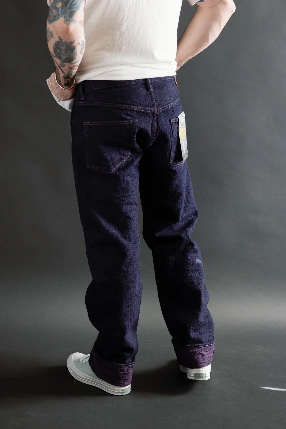 277BUM-MU - 17oz Bumpy Denim Murasaki - Just Right Straight - Image 13