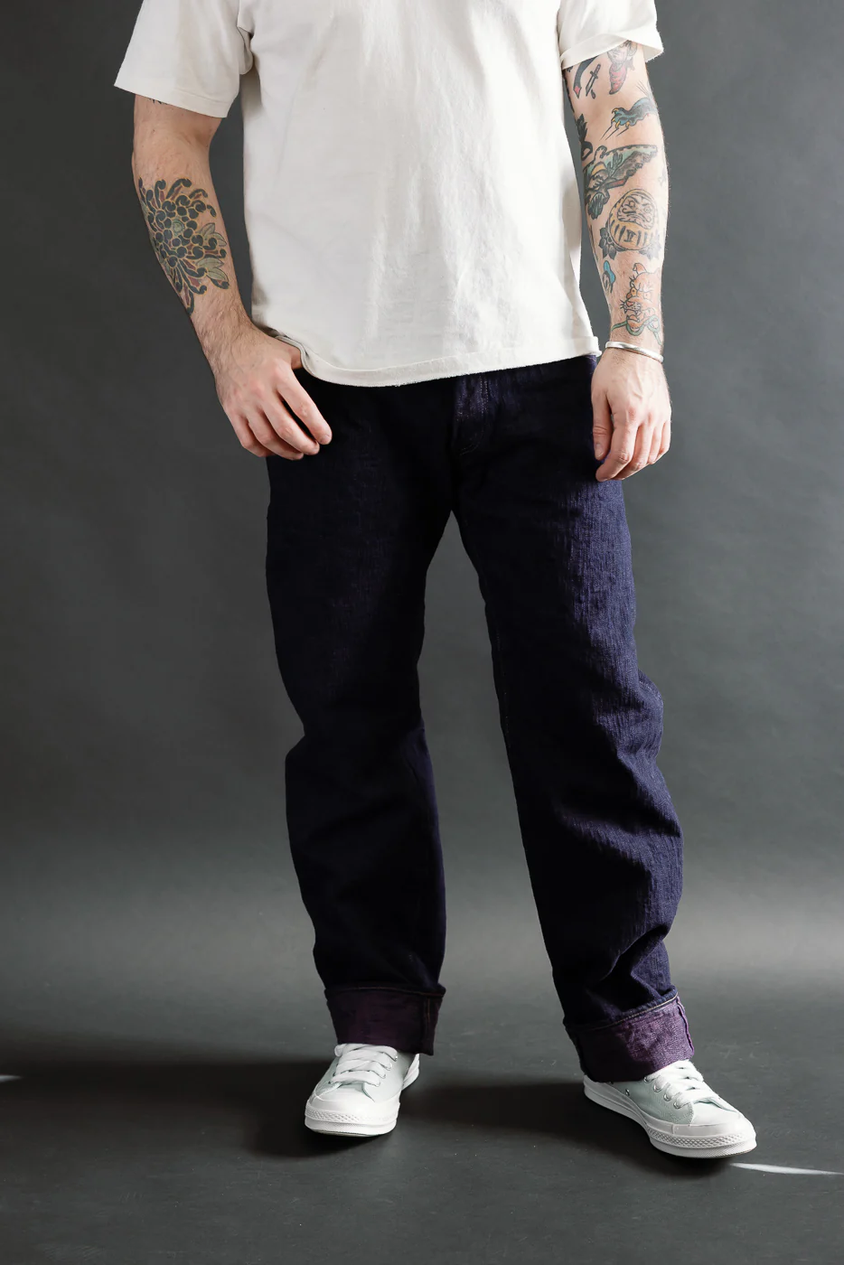 277BUM-MU - 17oz Bumpy Denim Murasaki - Just Right Straight - Image 15