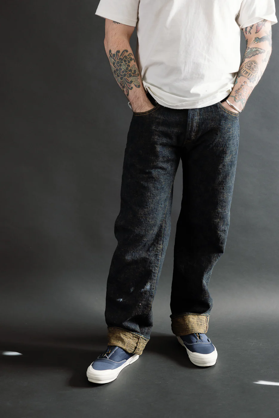 277BUM-OU - 17oz Bumpy Denim Oudo - Just Right Straight - Image 10