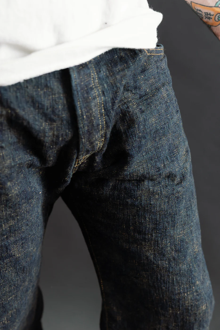 277BUM-OU - 17oz Bumpy Denim Oudo - Just Right Straight - Image 14
