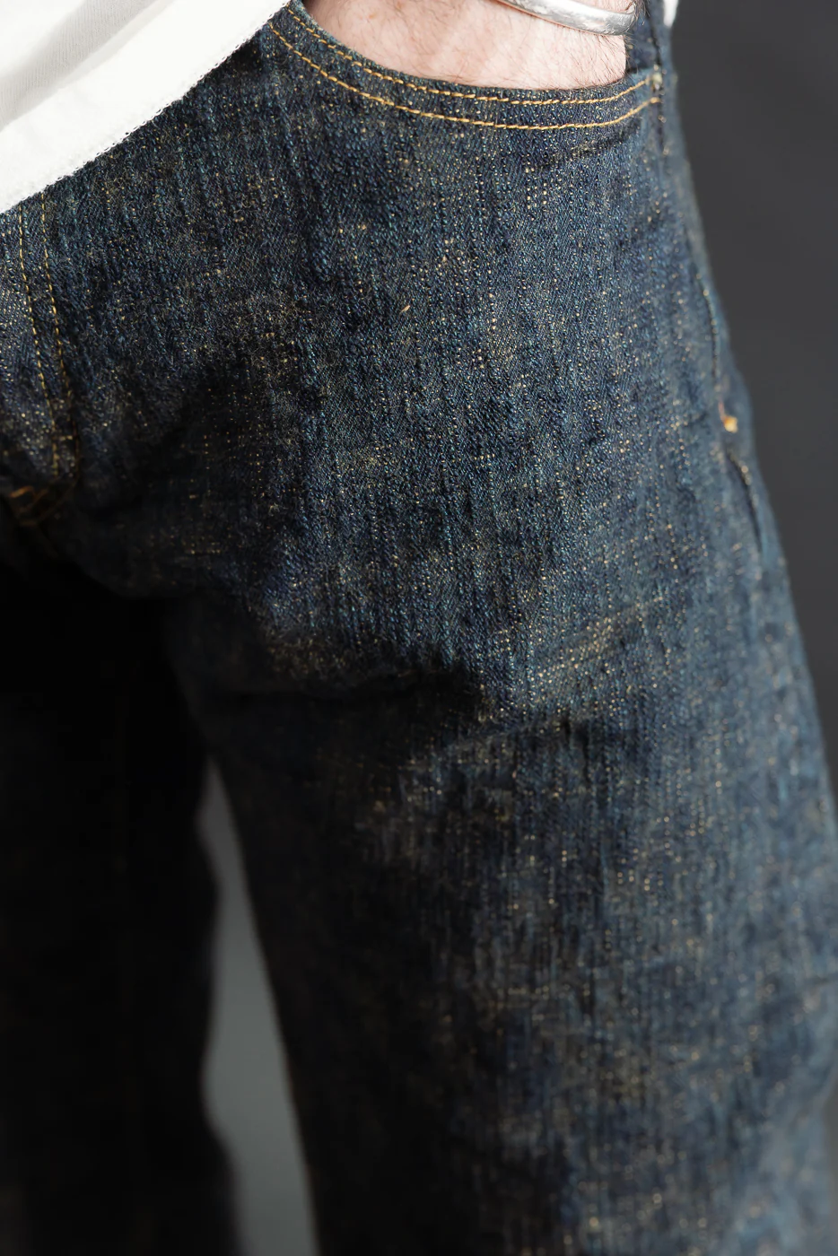 277BUM-OU - 17oz Bumpy Denim Oudo - Just Right Straight - Image 16