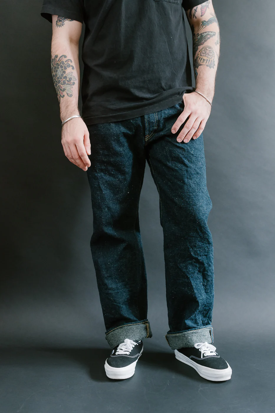 288CCD-GOLV - 15oz "Concrete Denim Grey Olive" Selvedge Denim - Classic Straight - Image 10