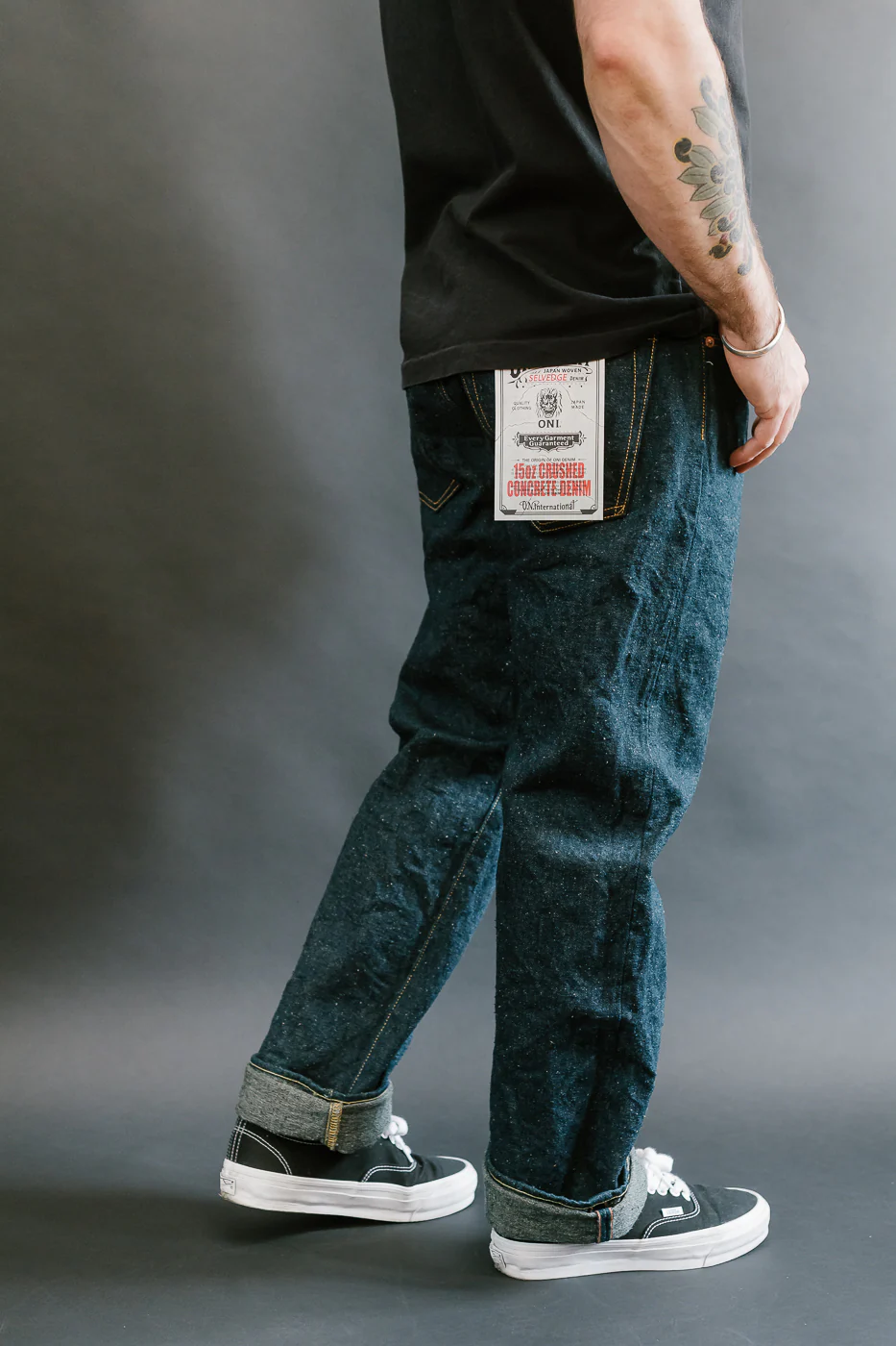 288CCD-GOLV - 15oz "Concrete Denim Grey Olive" Selvedge Denim - Classic Straight - Image 12