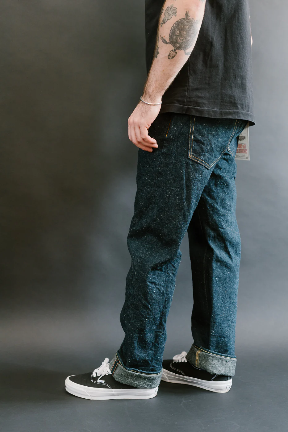 288CCD-GOLV - 15oz "Concrete Denim Grey Olive" Selvedge Denim - Classic Straight - Image 14