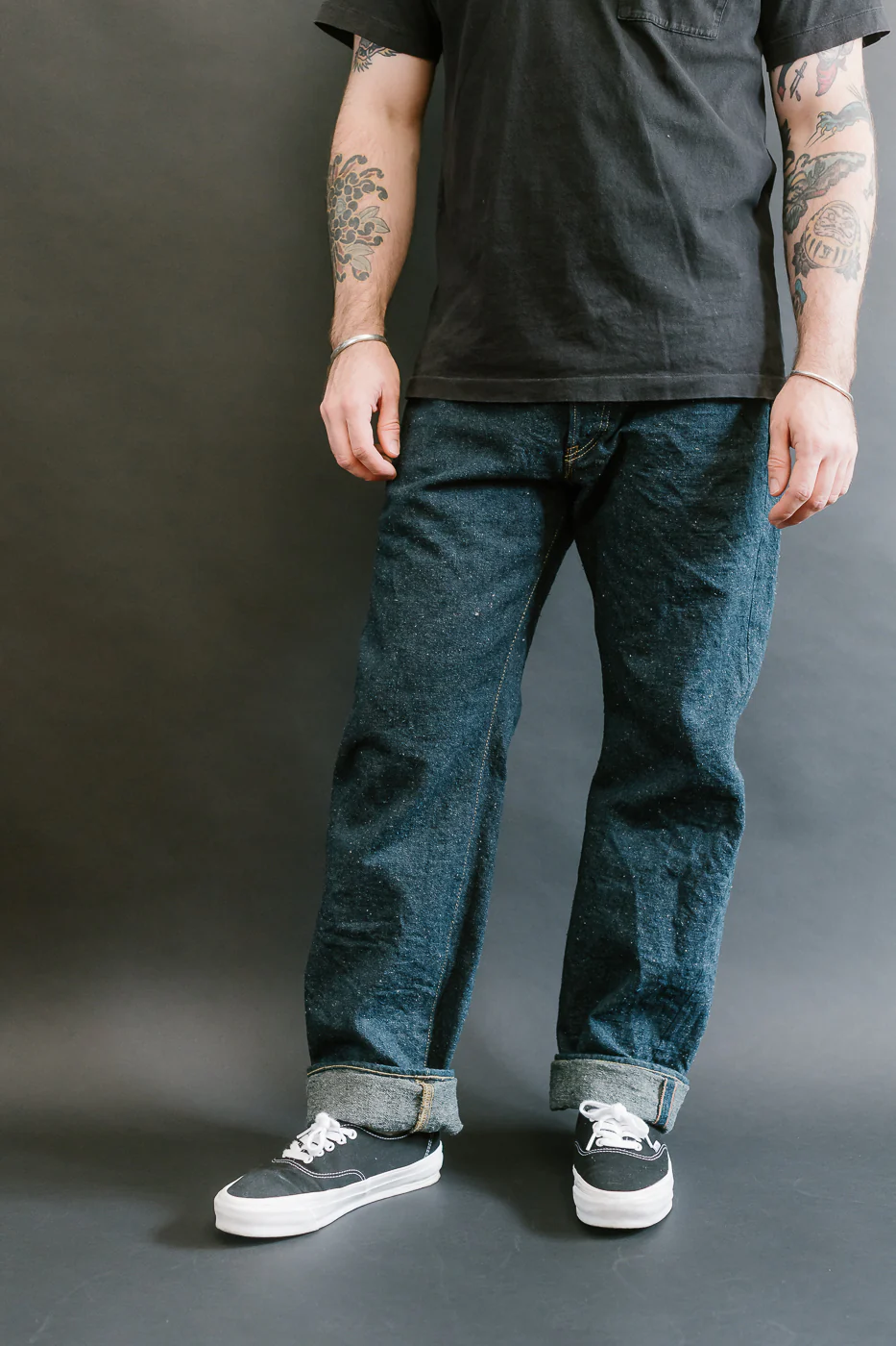 288CCD-GOLV - 15oz "Concrete Denim Grey Olive" Selvedge Denim - Classic Straight - Image 15
