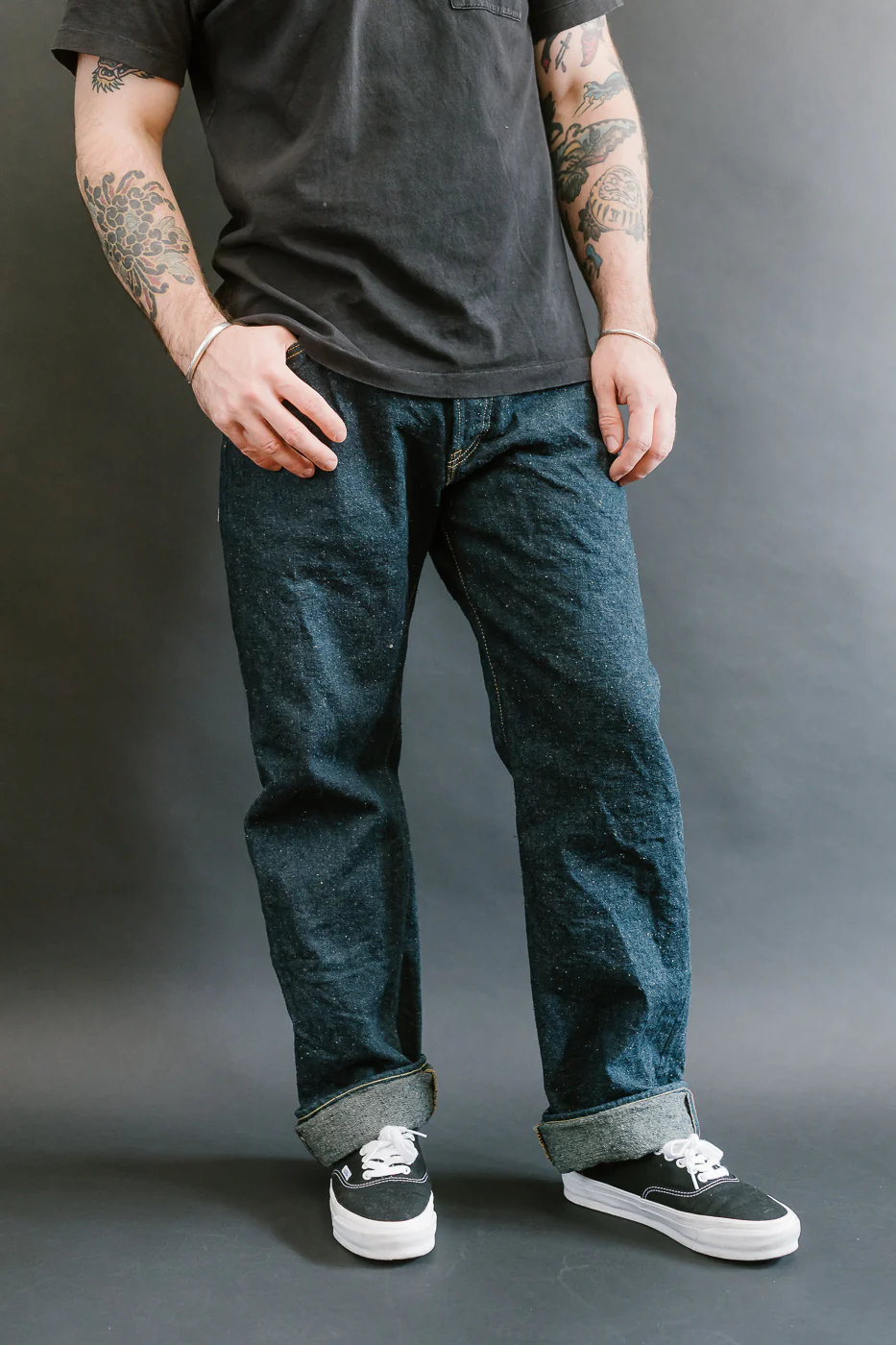 288CCD-GOLV - 15oz "Concrete Denim Grey Olive" Selvedge Denim - Classic Straight - Image 16
