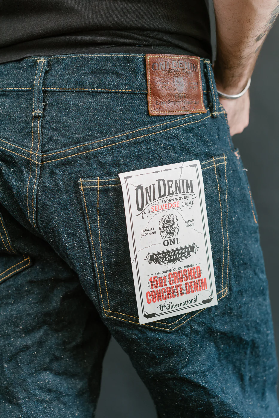 288CCD-GOLV - 15oz "Concrete Denim Grey Olive" Selvedge Denim - Classic Straight - Image 20