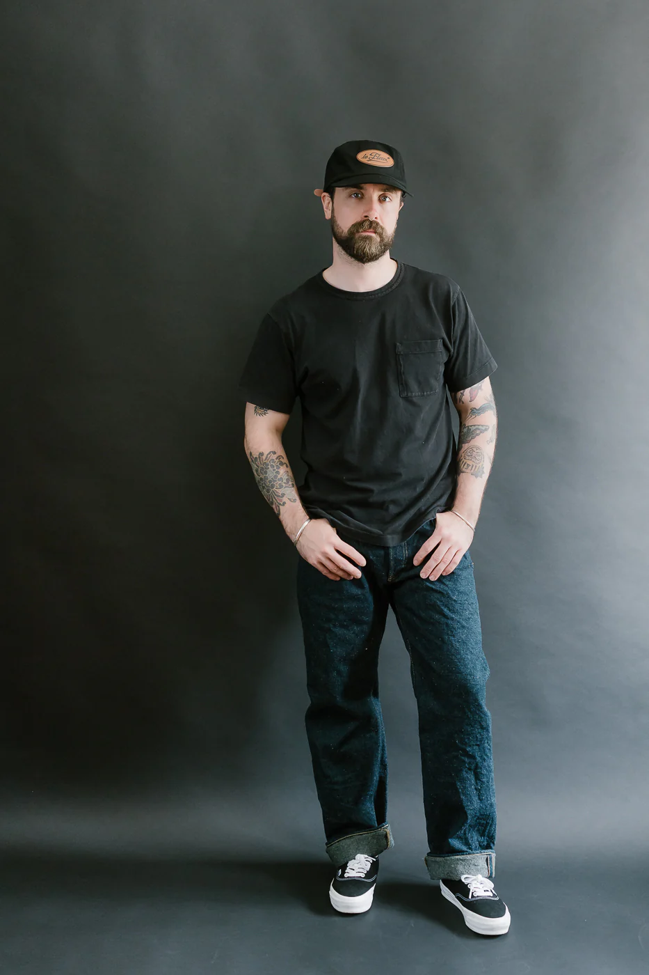 288CCD-GOLV - 15oz "Concrete Denim Grey Olive" Selvedge Denim - Classic Straight - Image 7