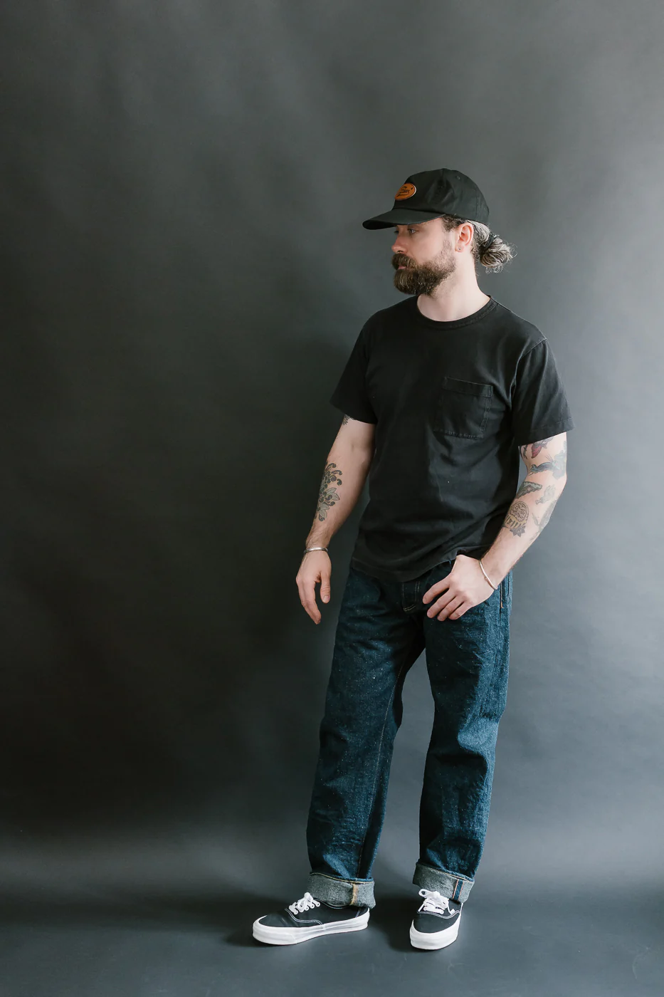 288CCD-GOLV - 15oz "Concrete Denim Grey Olive" Selvedge Denim - Classic Straight - Image 8