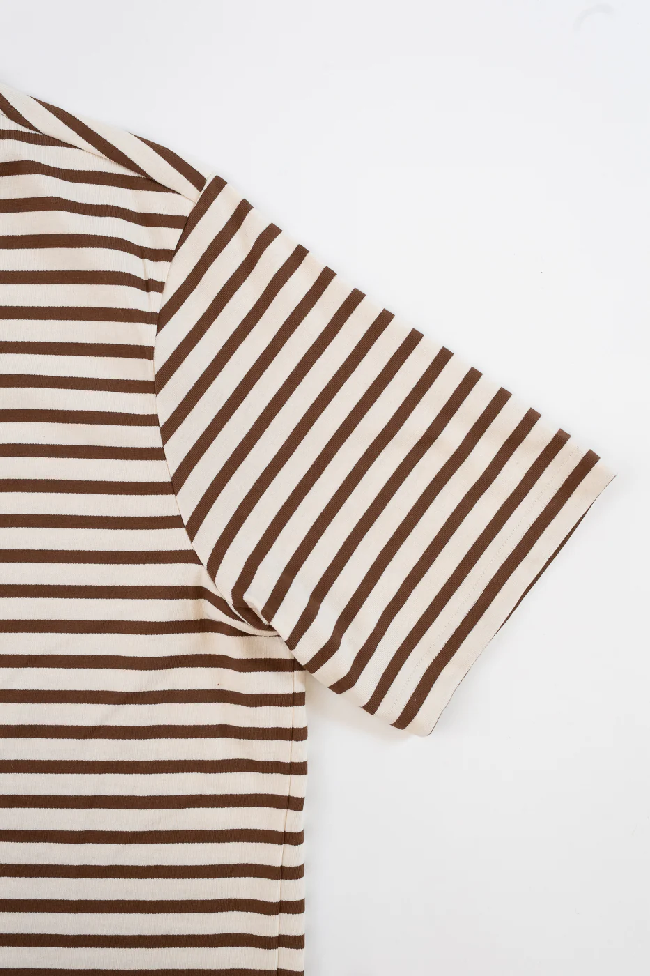 2M14.1202 - 6.8oz Circular Knit Relaxed Fit Stripe T-Shirt - Chestnut, Nature - Image 3