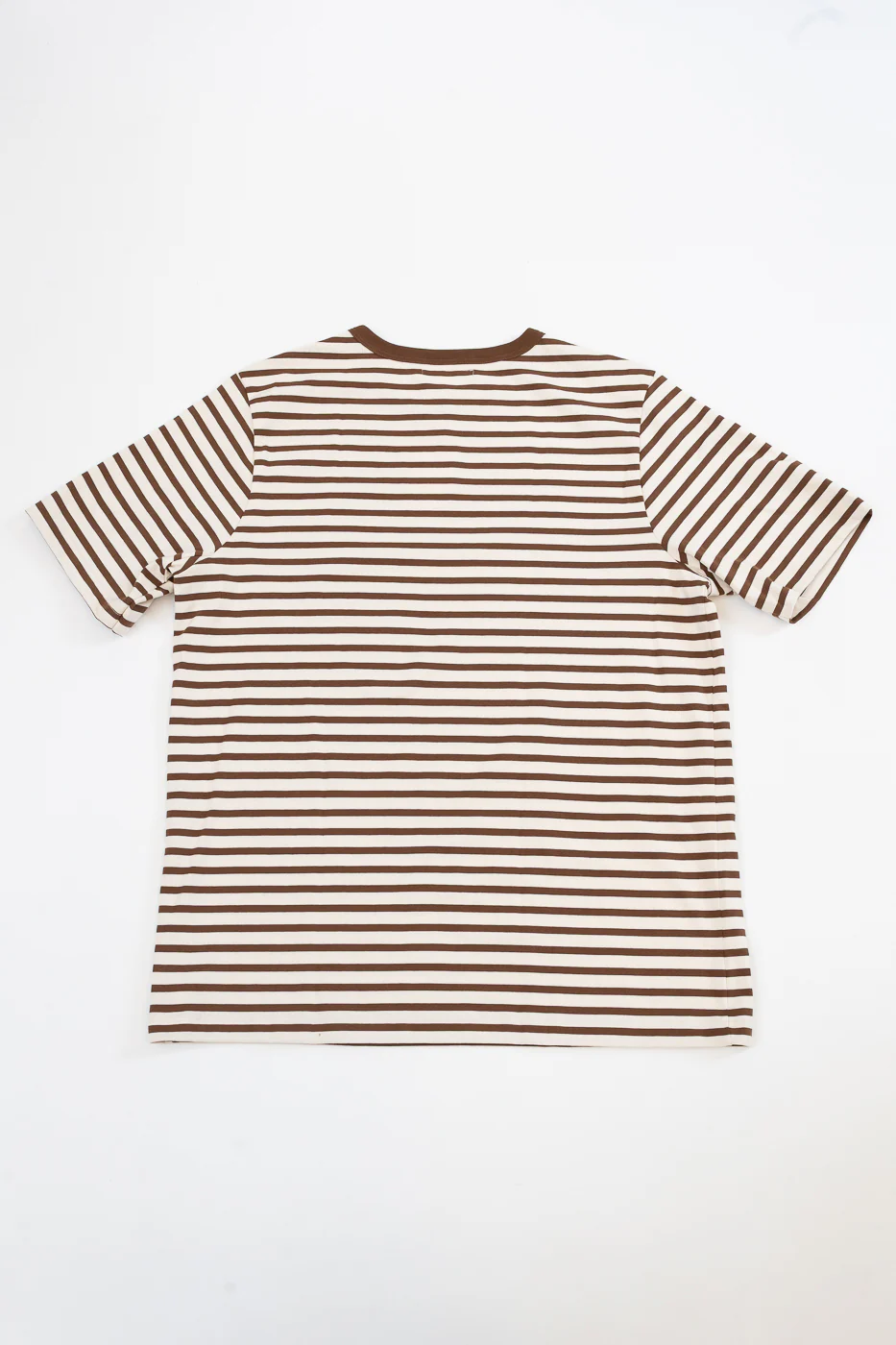 2M14.1202 - 6.8oz Circular Knit Relaxed Fit Stripe T-Shirt - Chestnut, Nature - Image 4