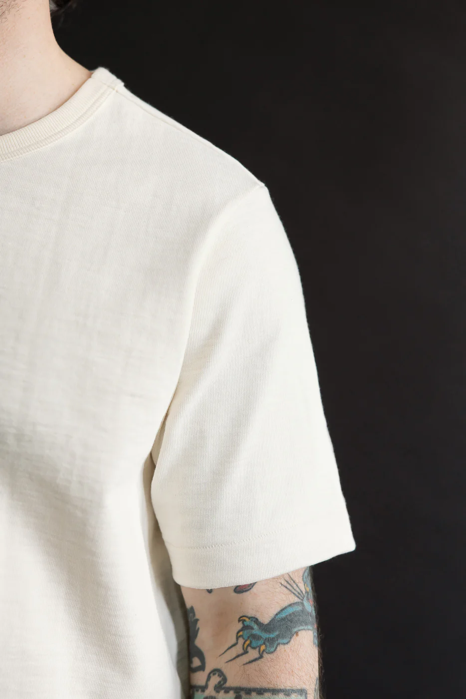 2S14.02 - 10.7oz Loopwheeled Heavy T-Shirt Relaxed Fit - Nature - Image 16