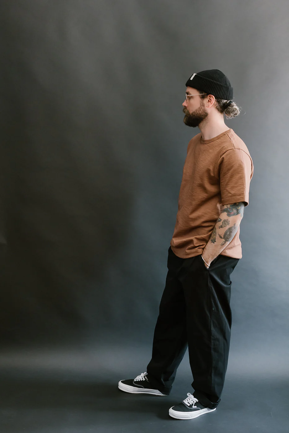 2S14.12 - 10.7oz Loopwheeled Heavy T-Shirt Relaxed Fit - Nut - Image 6