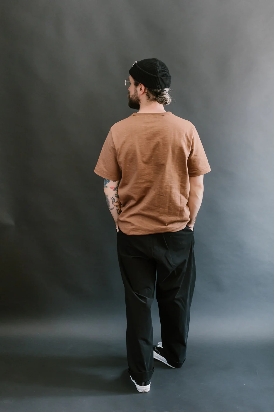 2S14.12 - 10.7oz Loopwheeled Heavy T-Shirt Relaxed Fit - Nut - Image 7