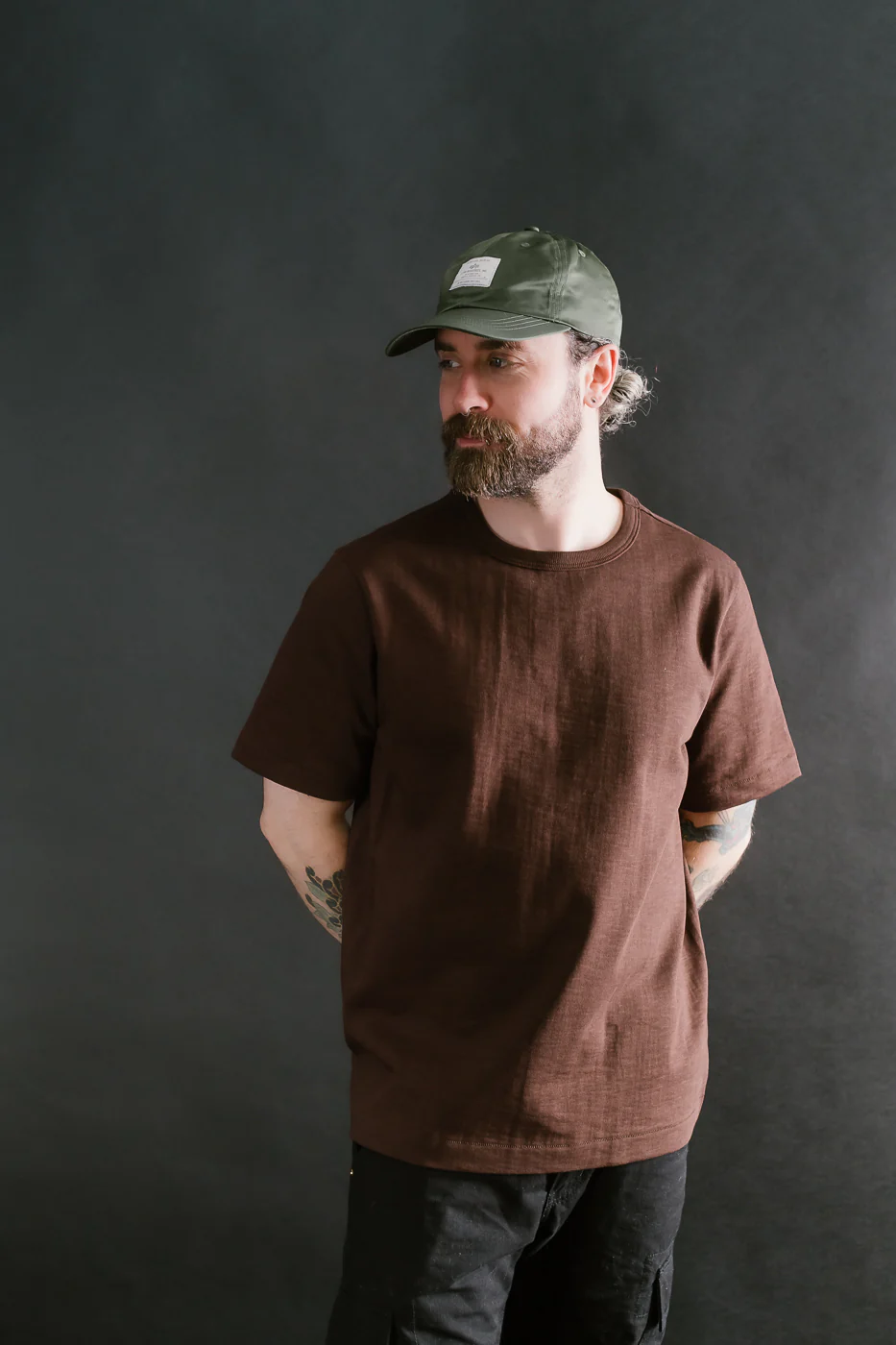 2S14.19 - 10.7oz Loopwheeled Heavy T-Shirt Relaxed Fit - Coffee - Image 8