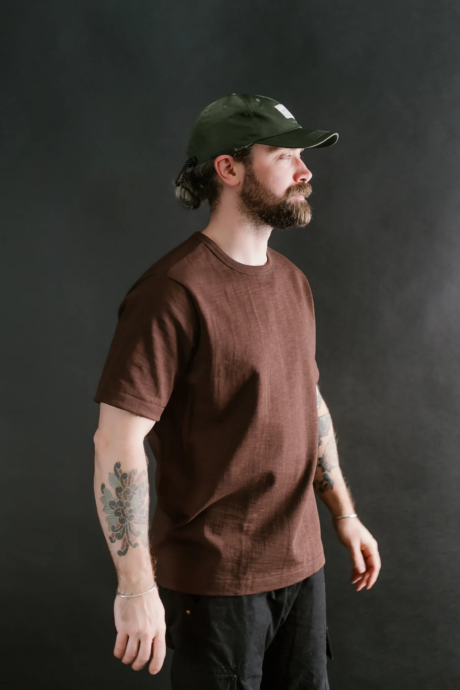 2S14.19 - 10.7oz Loopwheeled Heavy T-Shirt Relaxed Fit - Coffee - Image 9