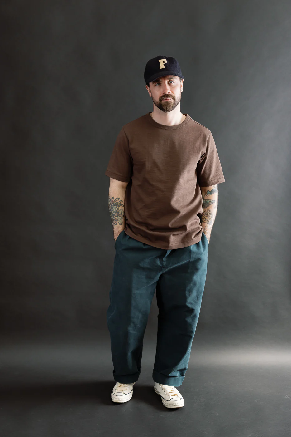 2S14.192 - 10.7oz Loopwheeled Heavy T-Shirt Relaxed Fit - Chocolate - Image 5