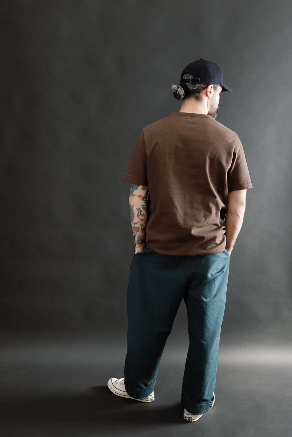 2S14.192 - 10.7oz Loopwheeled Heavy T-Shirt Relaxed Fit - Chocolate - Image 7