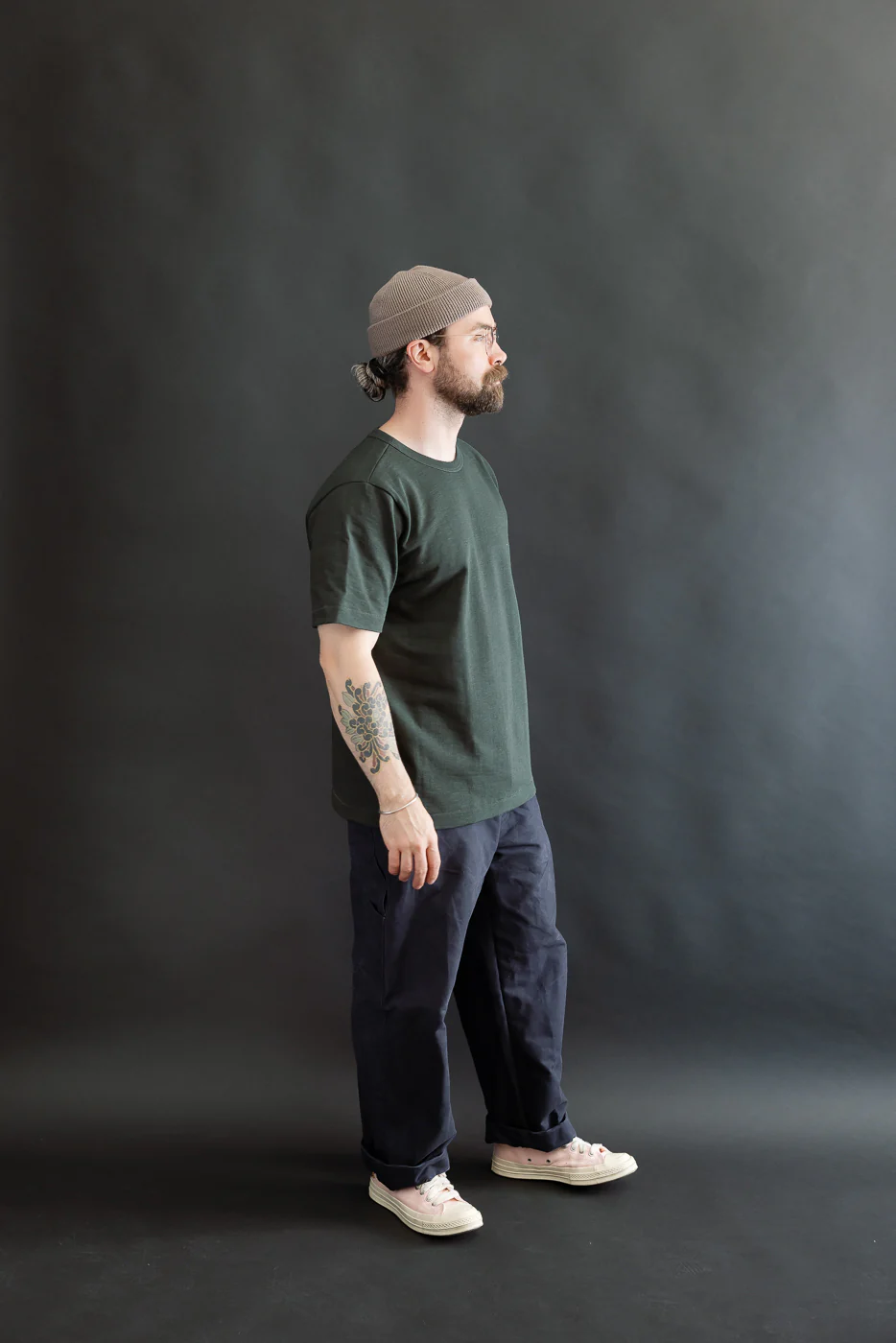 2S14.401 - 10.7oz Loopwheeled Heavy T-Shirt Relaxed Fit - Forest - Image 6