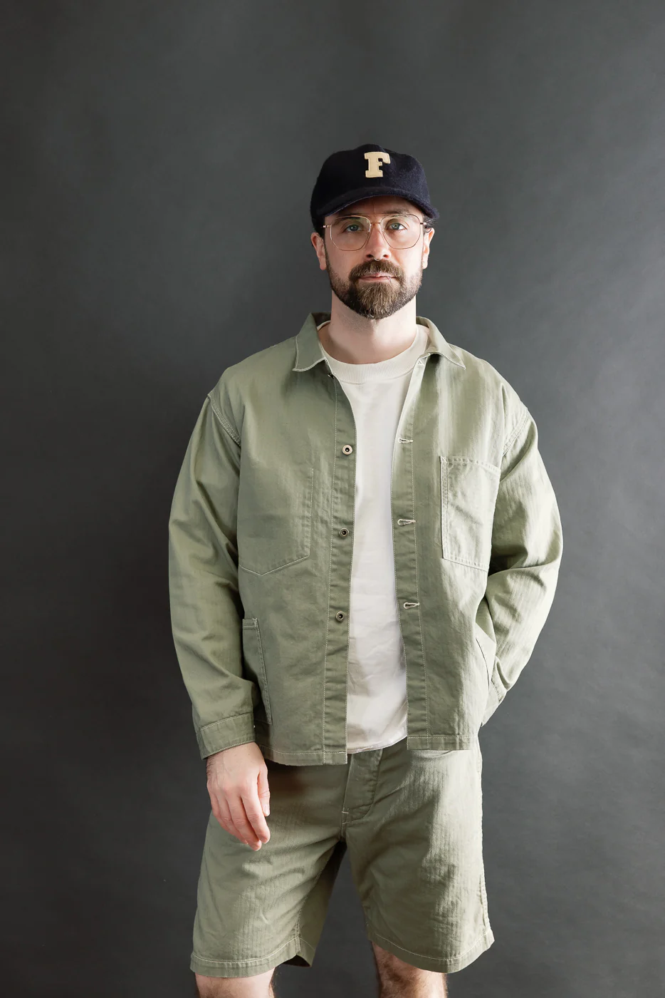 3114R-MH5 - USMC 1930s Utility Jacket Mini HBT - Sage - Image 13