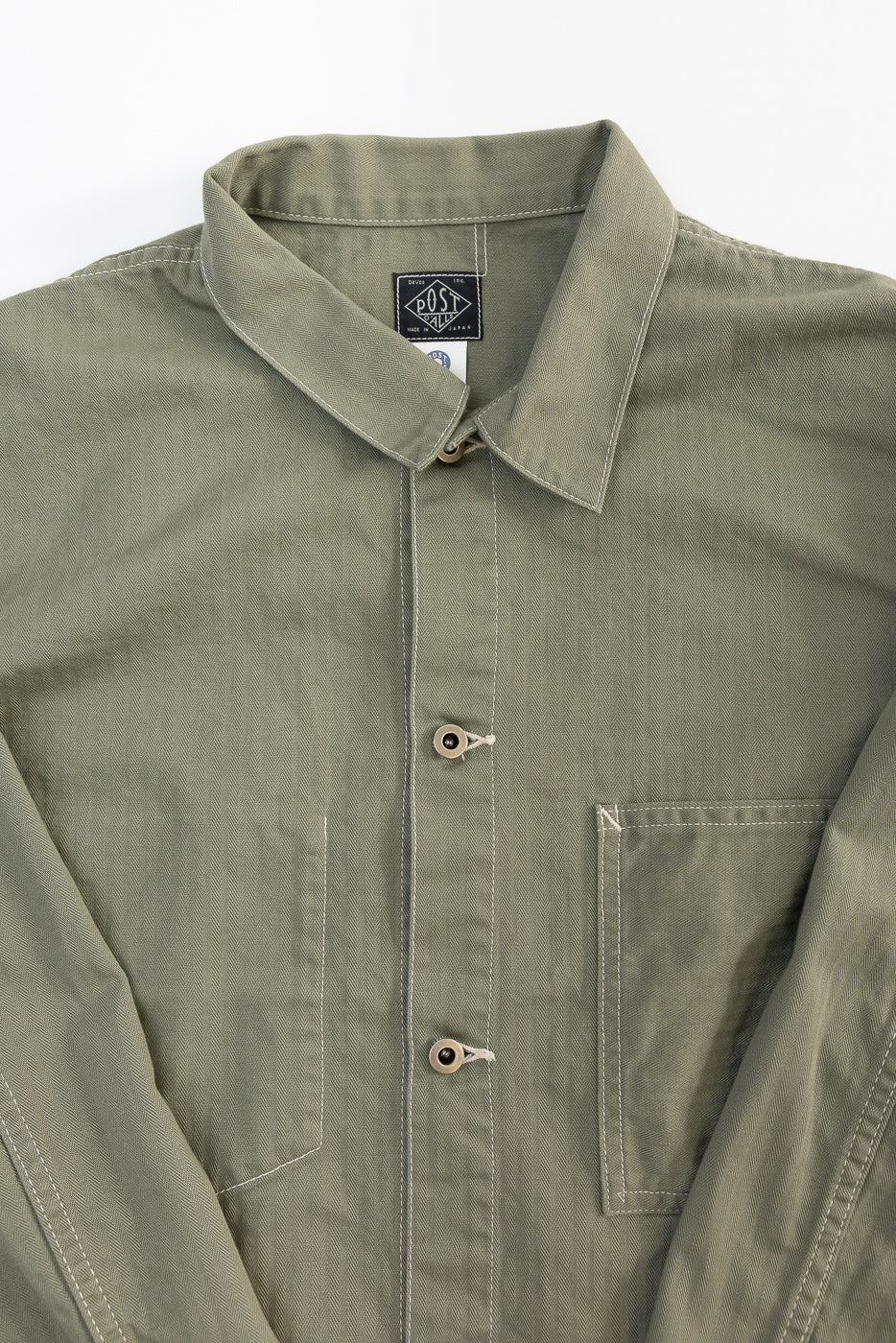 3114R-MH5 - USMC 1930s Utility Jacket Mini HBT - Sage - Image 2