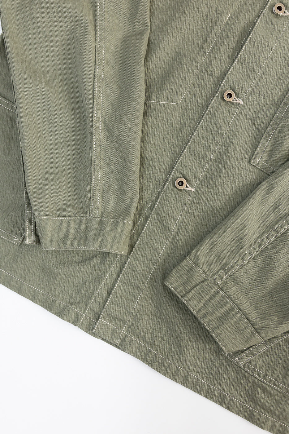 3114R-MH5 - USMC 1930s Utility Jacket Mini HBT - Sage - Image 3