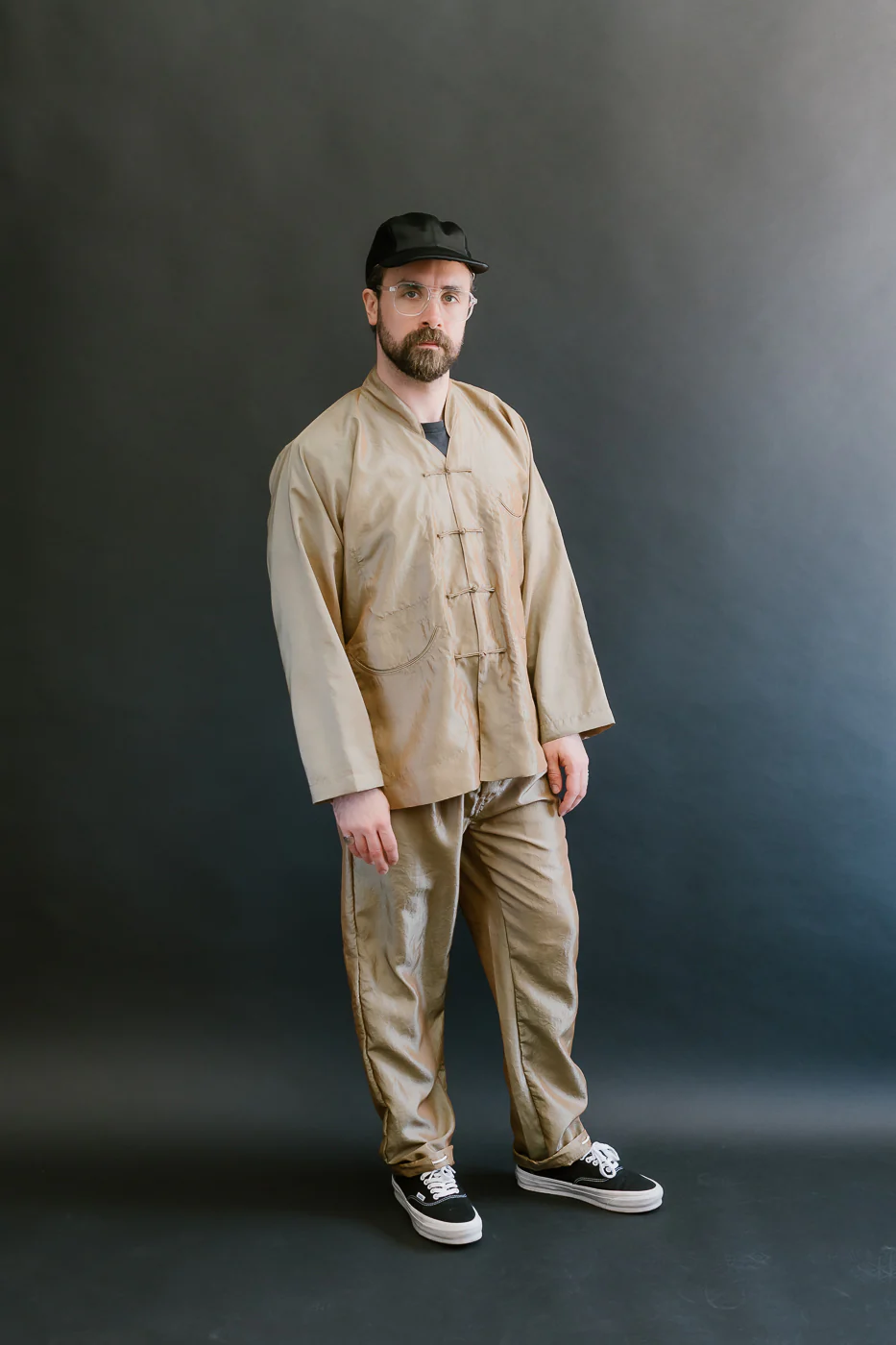 3117-MTK - Post Chinois De Luxe Metallic Taffeta - Khaki - Image 8