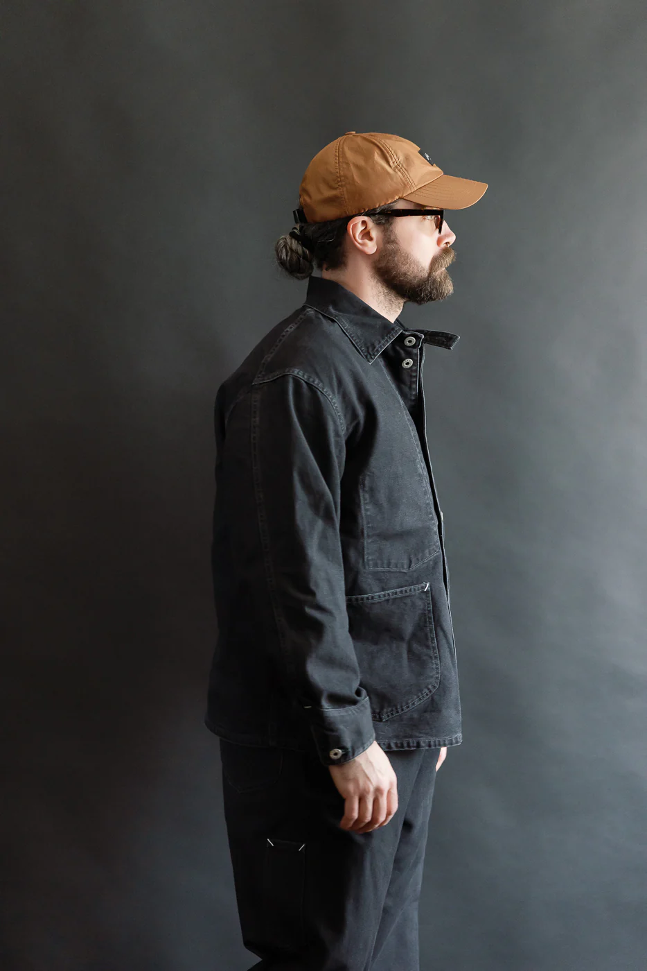3133-PCB - Post 46 Coverall Pigment Dyed Canvas - Washed Black - Image 11