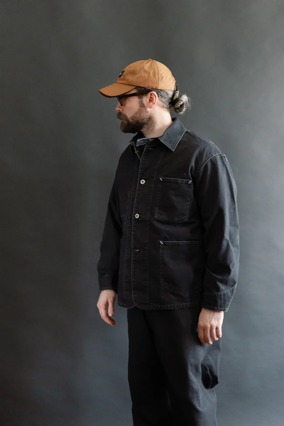 3133-PCB - Post 46 Coverall Pigment Dyed Canvas - Washed Black - Image 14