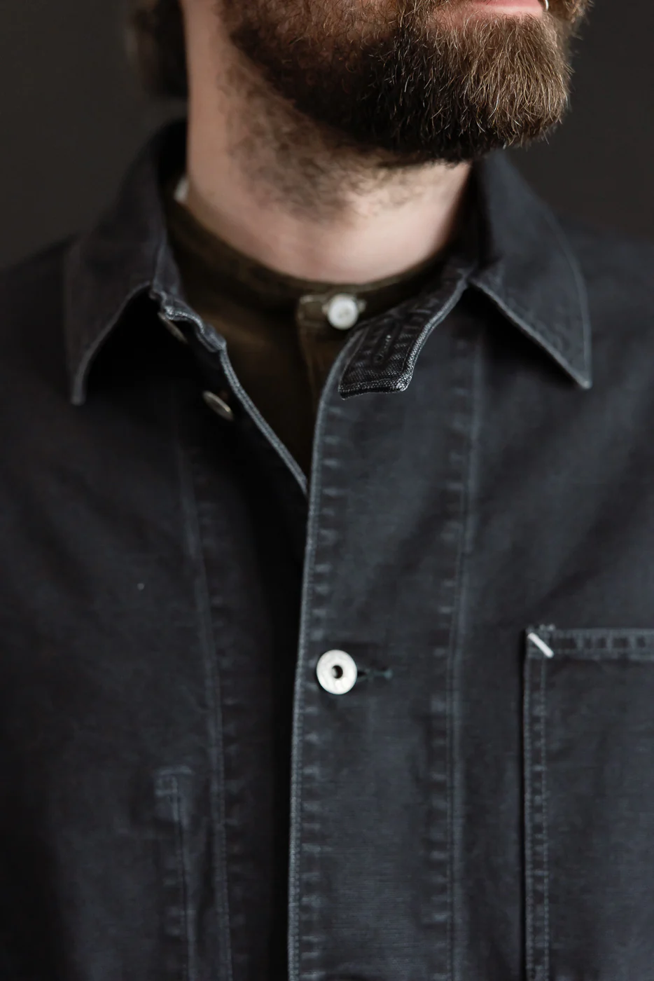 3133-PCB - Post 46 Coverall Pigment Dyed Canvas - Washed Black - Image 16