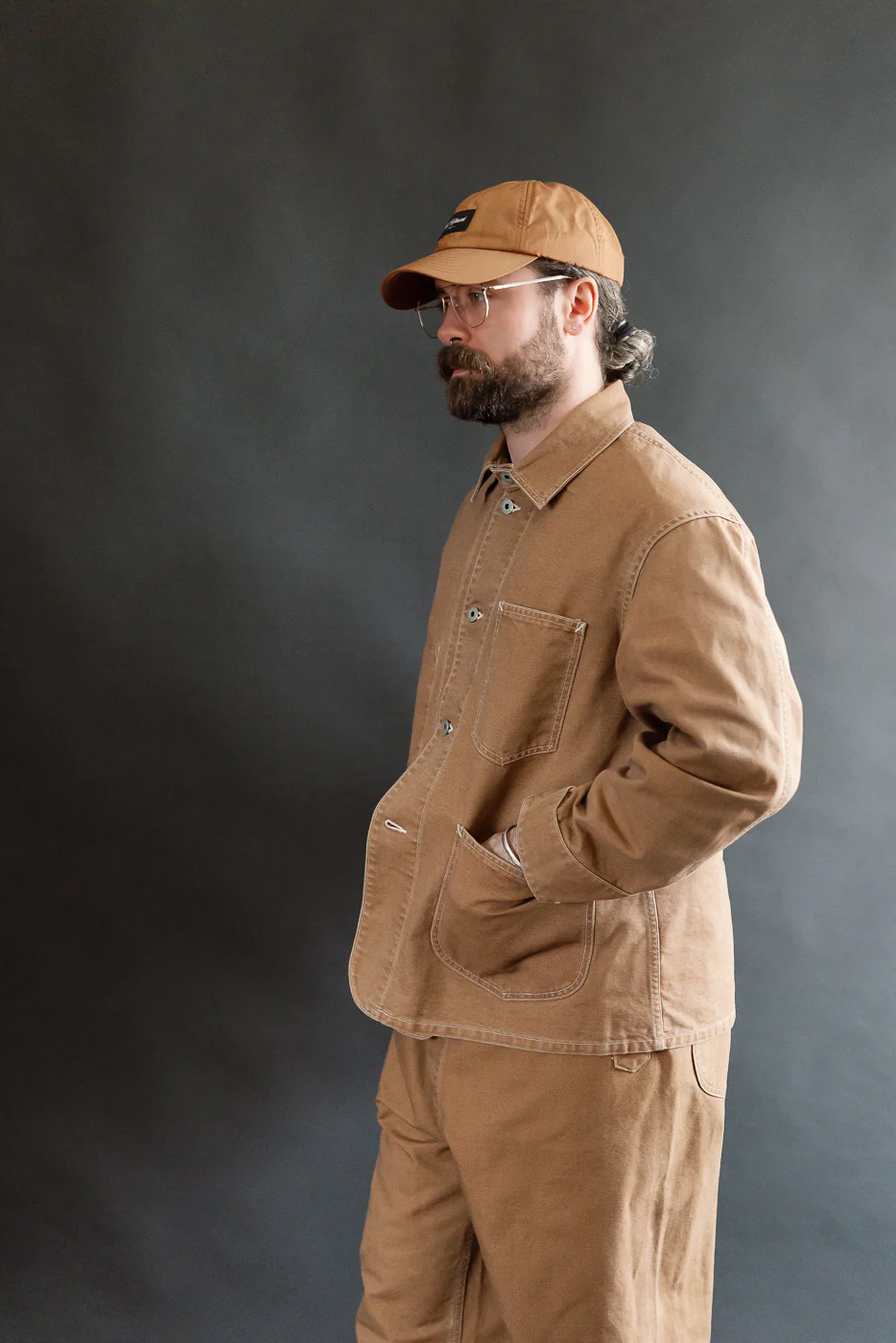 3133-PCR - Post 46 Coverall Pigment Dyed Canvas - Washed Brown - Image 10