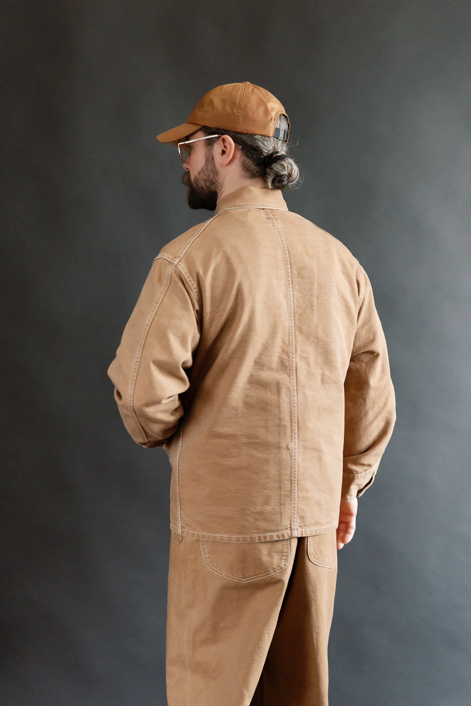 3133-PCR - Post 46 Coverall Pigment Dyed Canvas - Washed Brown - Image 11