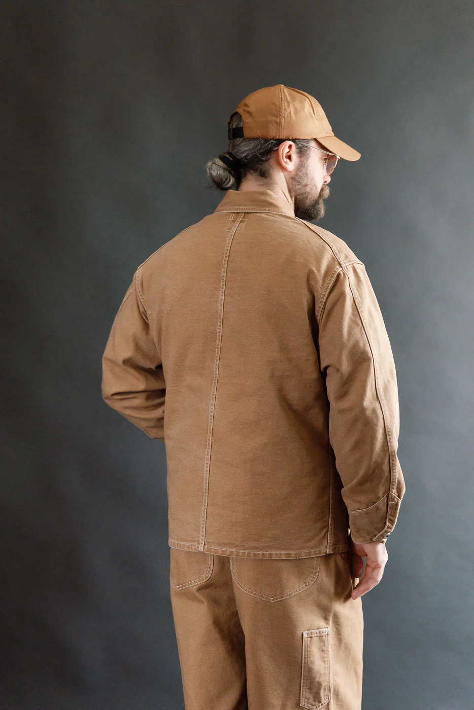 3133-PCR - Post 46 Coverall Pigment Dyed Canvas - Washed Brown - Image 12