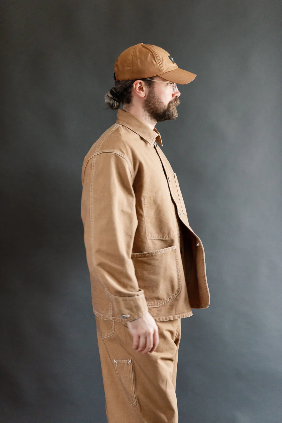 3133-PCR - Post 46 Coverall Pigment Dyed Canvas - Washed Brown - Image 13