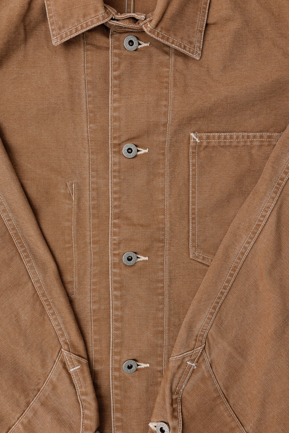 3133-PCR - Post 46 Coverall Pigment Dyed Canvas - Washed Brown - Image 3