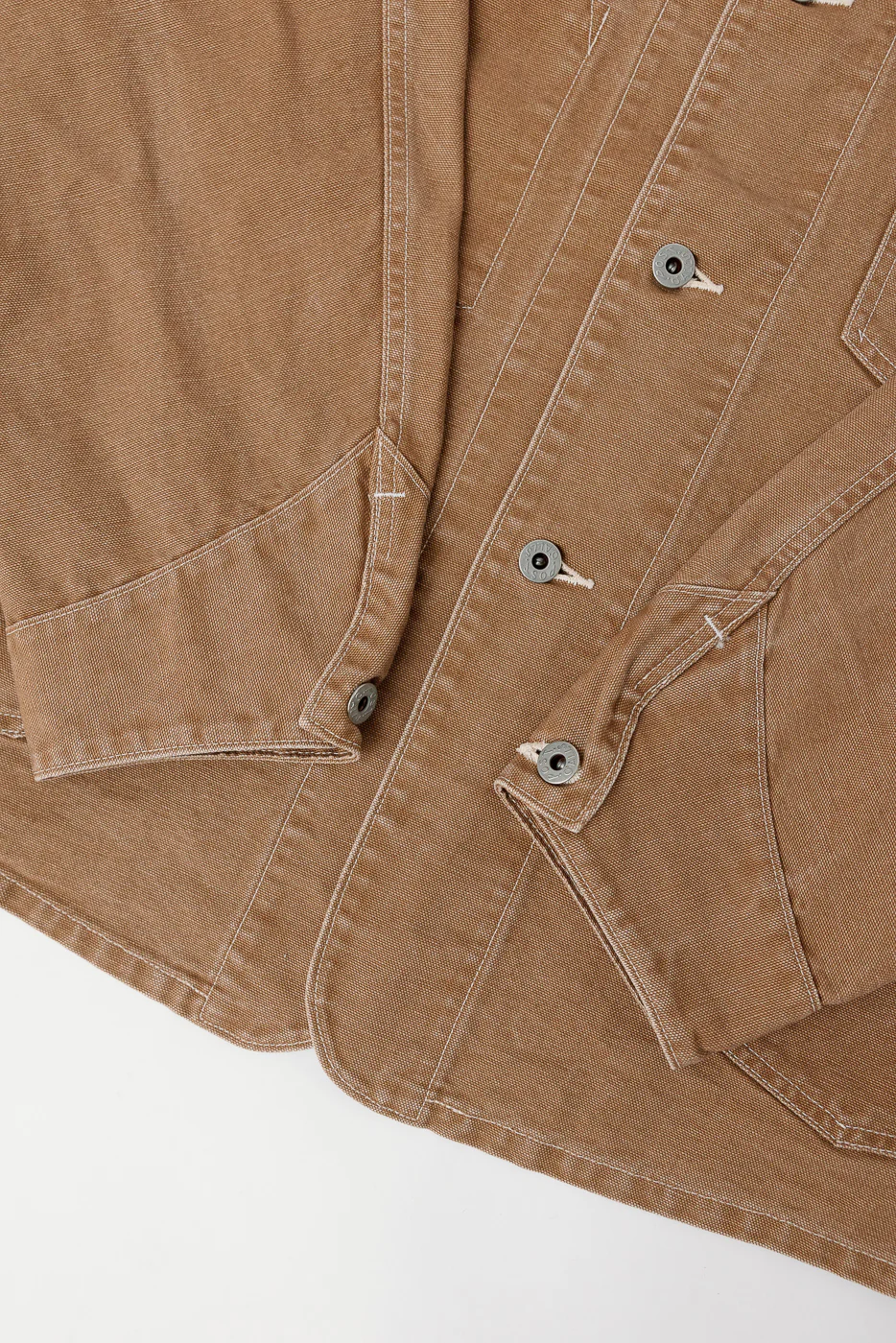 3133-PCR - Post 46 Coverall Pigment Dyed Canvas - Washed Brown - Image 4
