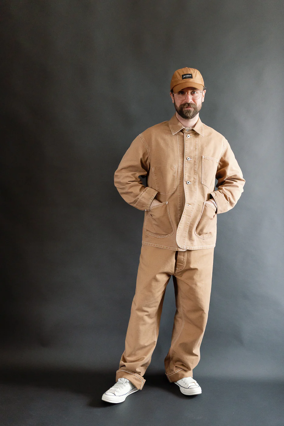 3133-PCR - Post 46 Coverall Pigment Dyed Canvas - Washed Brown - Image 6