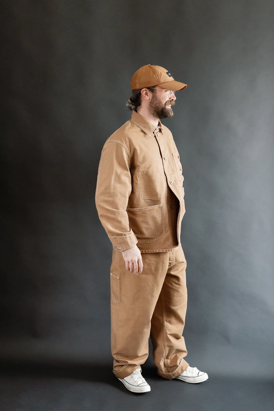 3133-PCR - Post 46 Coverall Pigment Dyed Canvas - Washed Brown - Image 7