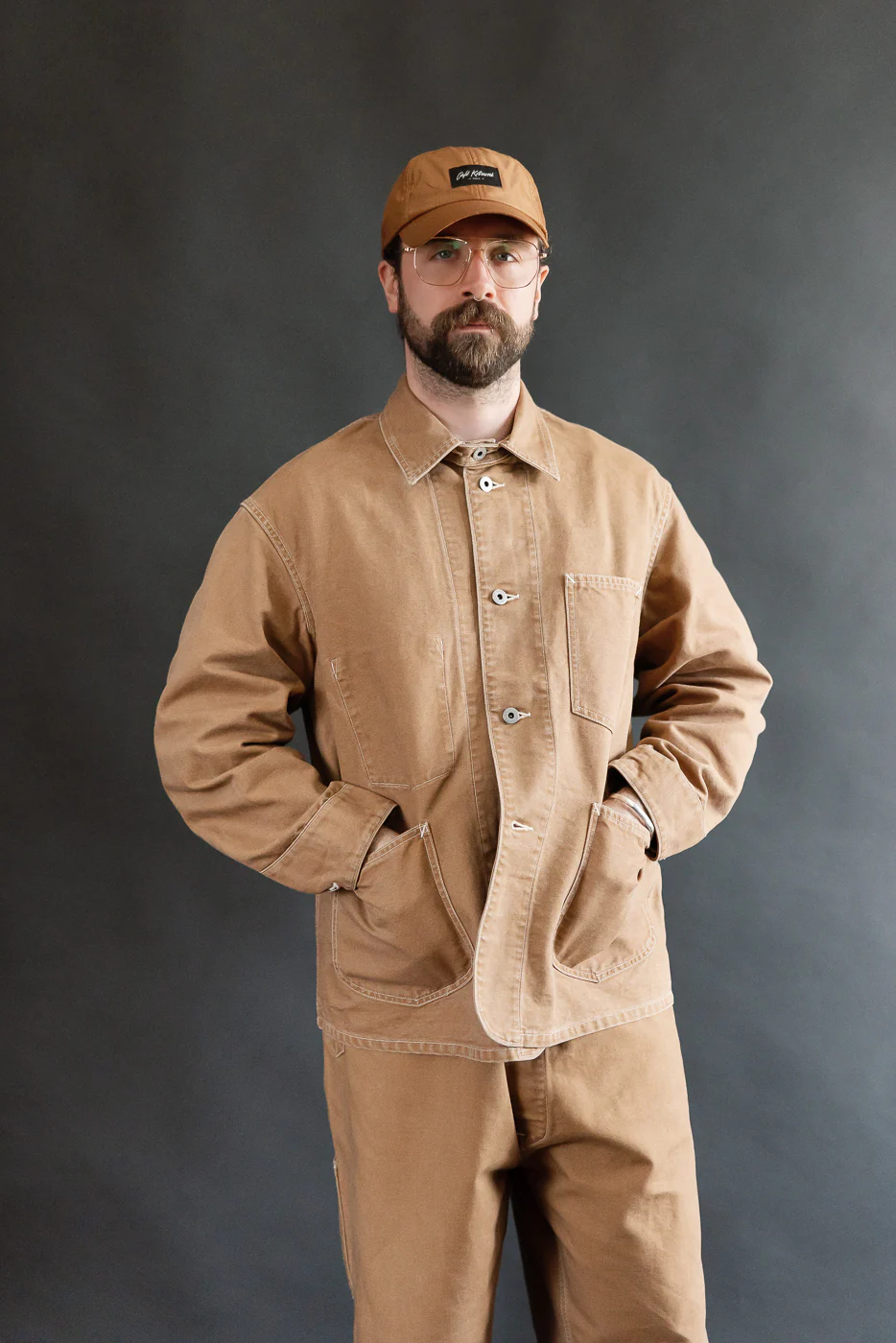 3133-PCR - Post 46 Coverall Pigment Dyed Canvas - Washed Brown - Image 9