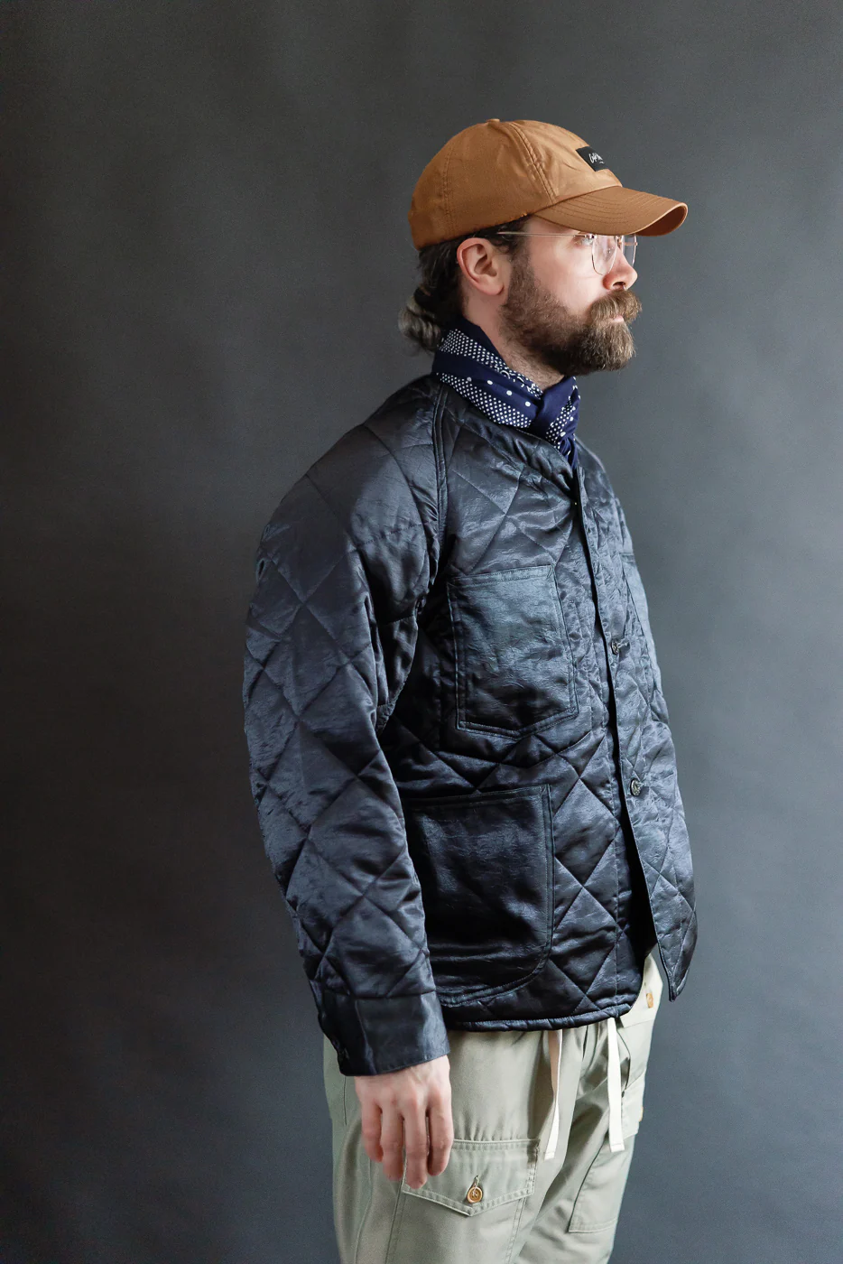 3134DV-ASD - Post 47 Quilted Acetate Sateen Coverall - Dark Grey - Image 11