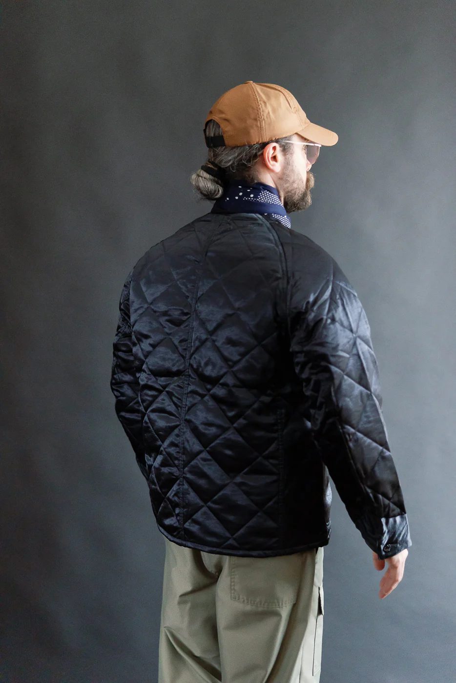 3134DV-ASD - Post 47 Quilted Acetate Sateen Coverall - Dark Grey - Image 12