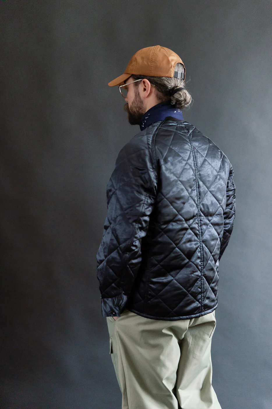 3134DV-ASD - Post 47 Quilted Acetate Sateen Coverall - Dark Grey - Image 13