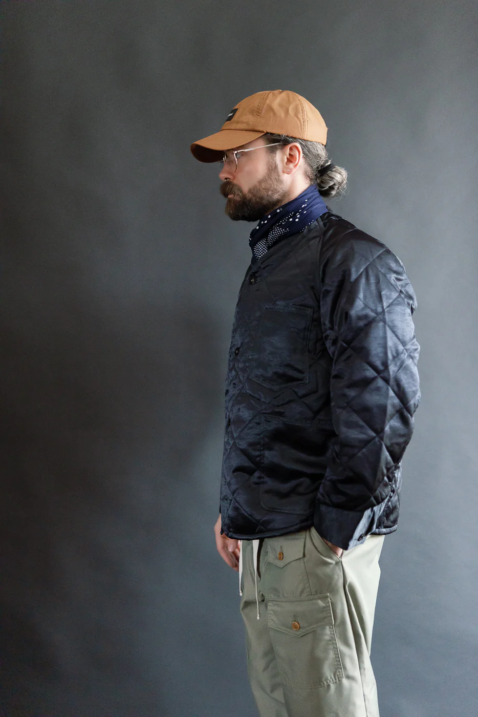 3134DV-ASD - Post 47 Quilted Acetate Sateen Coverall - Dark Grey - Image 14